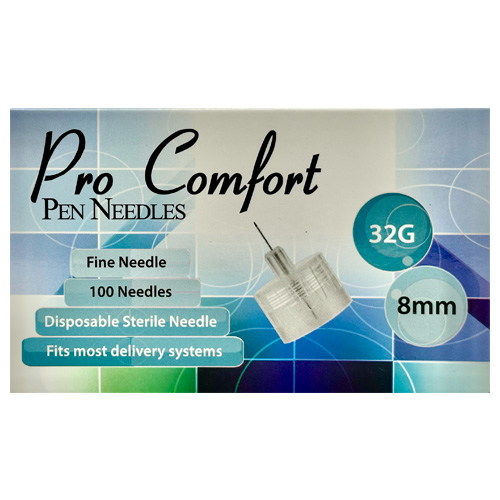 Pen Needles 32G x 8mm 100 Ct, Pack of 1 (injection pen sold separately)